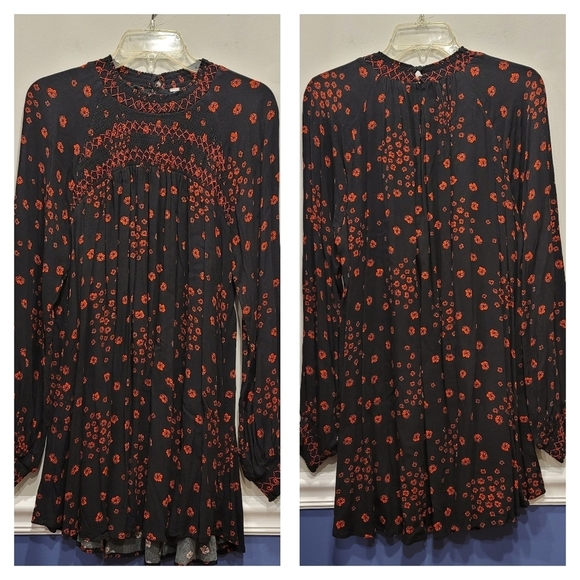 Free People "Flowers in the Hair" Smock Tunic ‐ L - Picture 3 of 9